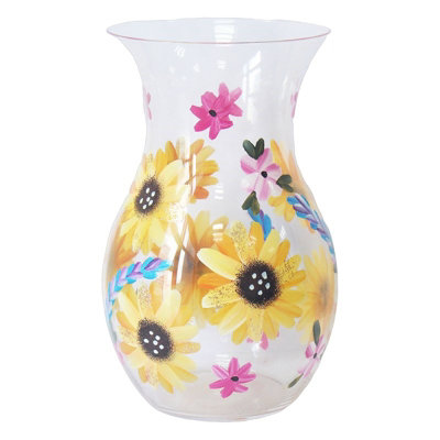 Lesser & Pavey Lynsey Johnstone Sunflower Hand Painted Vase from B&Q