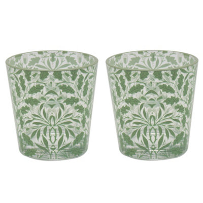 Drinking Glasses Set Of 2 William Morris Acorn Tumblers Colourful Kitchen Gift from B&Q