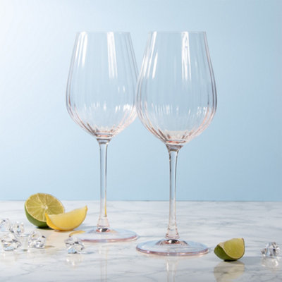 Lesser & Pavey Amalfi Pink Wine Glasses Set of 2 x 588ml | Home & Restaurants, Durable Glass, All Types Of Drinks, Stylish, Gifts For Women & Men - Image 3