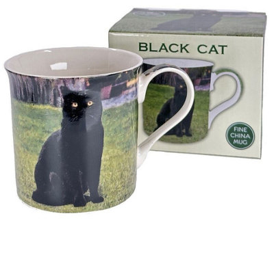 Animal Crackers Leonardo Quality Black Cat Fine China Mug With All Round PrintIn Coloured Gift Box from B&Q
