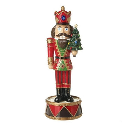 B&Q Standing Musical Nutcracker On Drum 30Cm