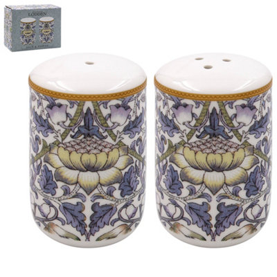 Salt & Pepper Shaker Set Ceramic Lodden W.morris Floral Kitchen Tableware Gift from B&Q
