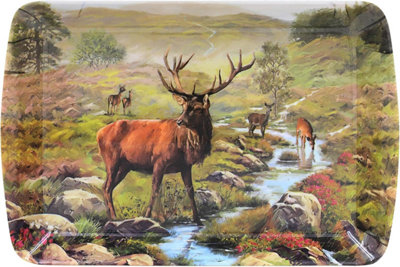Serving Tray Small Melamine Highland Cow Serveware Snacks Food Tray Platter from B&Q