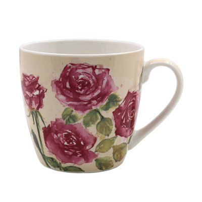 Rose Breakfast Mug Jennifer Rose Gallery Fine China Hot Tea Coffee Cup 450Ml from B&Q