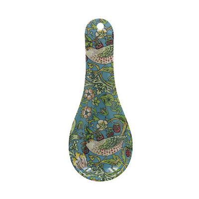 Spoon Rest Melamine W. Morris Strawberry Thief Utensil Spatula Holder Ladle Rest from B&Q