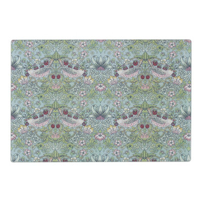 Glass Chopping Board William Morris Strawberry Thief Cutting Board Worktop Saver from B&Q