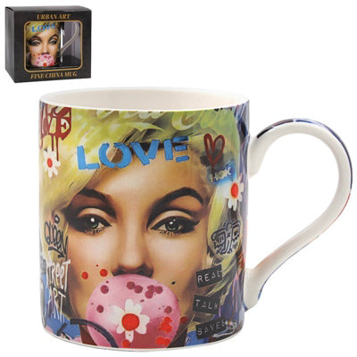Coffee Mug Ceramic Cup 350Ml Blonde Bombshell Novelty Marilyn Monroe Gift Idea from B&Q