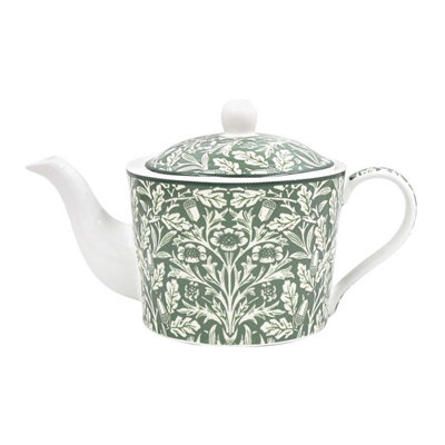 Fine China Tea Pot William Morris Acorn 650Ml 3-Cup Teapot Coffee Pot Kitchen from B&Q