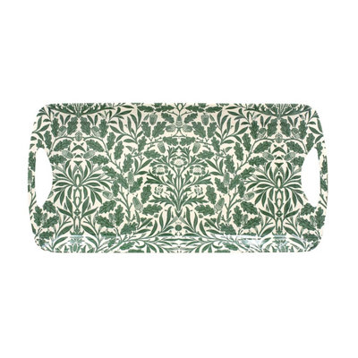 Serving Tray William Morris Acorn Medium Platter Food & Drinks Tray With Handles from B&Q