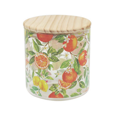 Glass Storage Jar Small 800Ml Jennifer Rose Oranges & Lemons Airtight Canister from B&Q