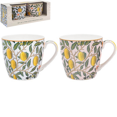 William Morris 2 Breakfast Mugs Gift SetFruits