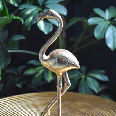 Madison & Mayfair Gold Flamingo Art Deco Ornament