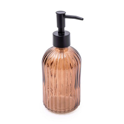 Candlelight Amber Glass Soap Dispenser from B&Q