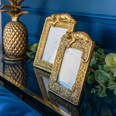 Madison & Mayfair Stylish Leopard 5X7 Gold Photo Frame Design
