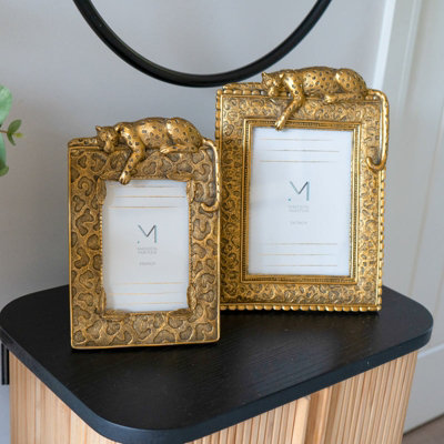 Madison & Mayfair Elegant Leopard 4X6 Gold Photo Frame Design