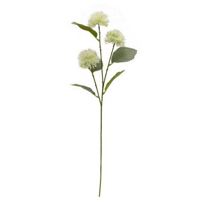 White & Sage Viburnum 3 Bud Single Stem Artificial Flower (H) 670mm from B&Q