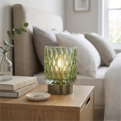 Garden Greatness Embossed Emerald Led Table Lamp from B&Q