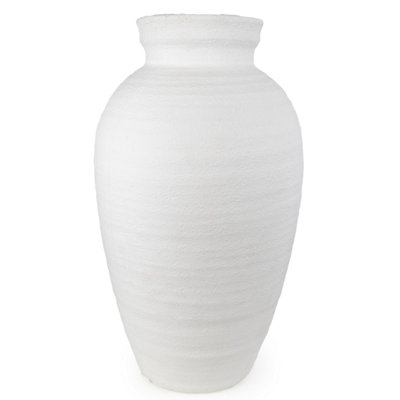 Candlelight 57Cm White Large Traditional Vase Elegant from B&Q