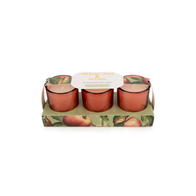 Set Of 3 Votive CandlesOrchard Apple & Nutmeg
