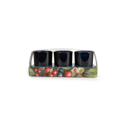 Set Of 3 Votive CandlesCranberry & Juniper