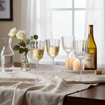Madison & Mayfair Set Of Four Maccassar Small Wine Glasses from B&Q