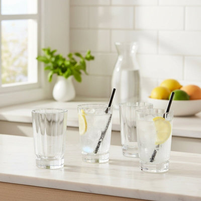 Madison & Mayfair Set Of Four Maccassar Hi Ball Glasses from B&Q
