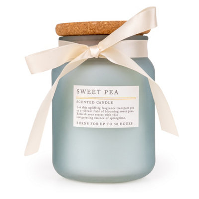 Candlelight Blue Frosted Sweet Pea Small Jar Candle from B&Q