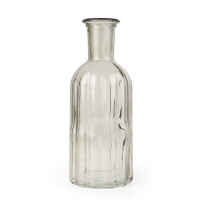 Candlelight Blue Glass Bottle from B&Q