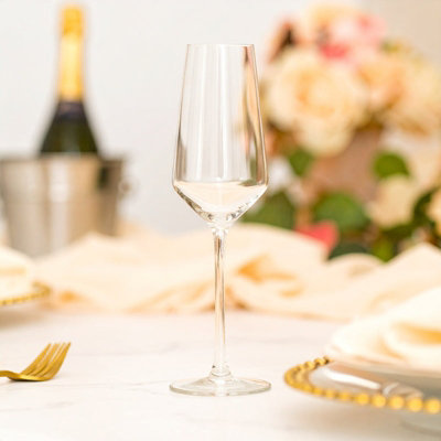 Madison & Mayfair Set Of 6 Distinction 23Cl Flute Glasses from B&Q