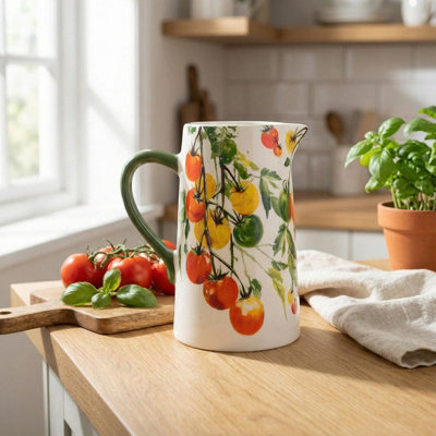 Madison & Mayfair Large Jug With Lovely Tomatoes Pattern from B&Q