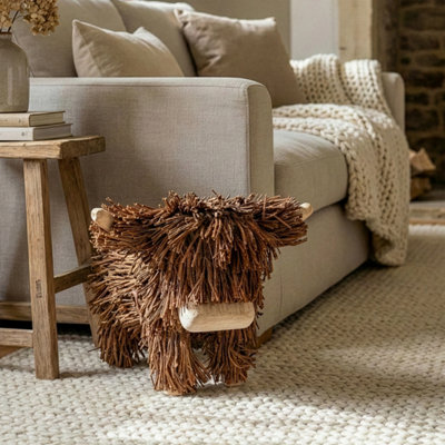 Madison & Mayfair Brown Highland Cow Twig Ornament from B&Q