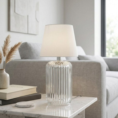 Garden Greatness Relica Ridged Glass Table Lamp from B&Q