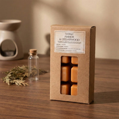 Candlelight Amber Plain Amber & Cedarwood Small Wax Melt from B&Q