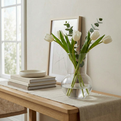 Candlelight Small Clear Glass Vase(H)20Cm (D)13.5Cm from B&Q