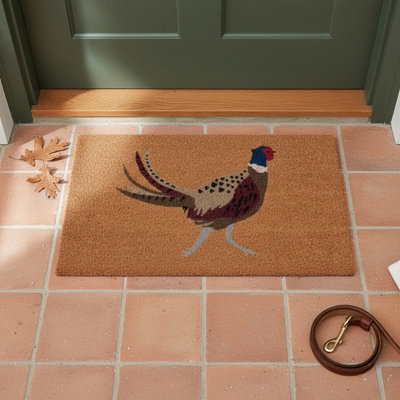 Madison & Mayfair Pheasant Motif Coir Welcome Doormat from B&Q