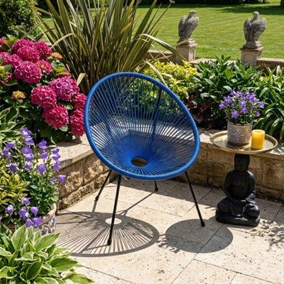 Madison & Mayfair Blue Egg Chair Outdoor Garden Seat from B&Q