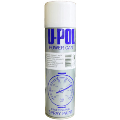 Isopon U-Pol Powercan Gloss White Topcoat Body Durable 500Ml from B&Q
