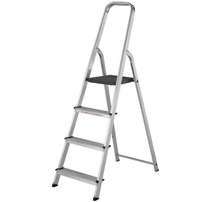 Werner Platform Stepladder 4 Tread High Handrail from B&Q