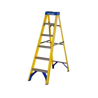 Werner 6 Tread Fibreglass Step Ladder from B&Q