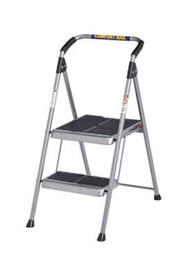 Werner 2 Tread Steel Foldable Step Stool (H)0.9M from B&Q