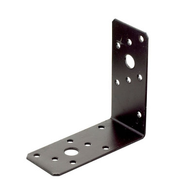 B&Q -  Brown Powder-Coated Steel Angle Bracket (H)40mm (W)90mm (L)90mm