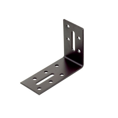 Abru Brown Powder-Coated Steel Angle Bracket (H)35mm (W)80mm (L)60mm from B&Q