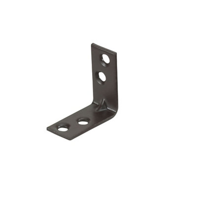 B&Q -  Brown Powder-Coated Steel Light Duty Angle Bracket (H)15mm (W)30mm (L)30mm