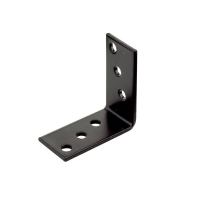 B&Q -  Brown Powder-Coated Steel Mini Angle Bracket (H)20mm (W)40mm (L)40mm