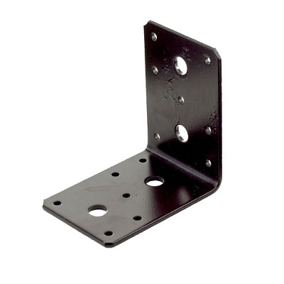 B&Q -  Brown Powder-Coated Steel Angle Bracket (H)65mm (W)90mm (L)90mm