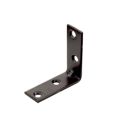 B&Q -  Brown Powder-Coated Steel Light Duty Angle Bracket (H)15mm (W)40mm (L)40mm