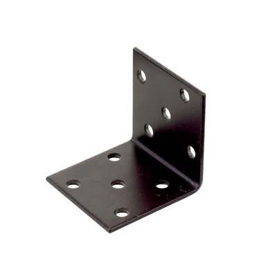 B&Q -  Brown Powder-Coated Steel Mini Angle Bracket (H)40mm (W)40mm (L)40mm