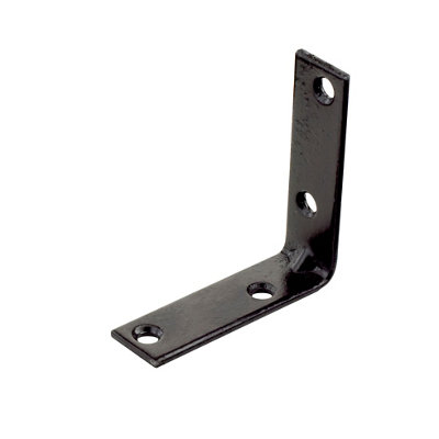 B&Q -  Brown Powder-Coated Steel Light Duty Angle Bracket (H)15mm (W)50mm (L)50mm