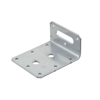 B&Q -  Silver Effect Powder-Coated Steel Angle Bracket (H)75mm (W)85mm (L)40mm