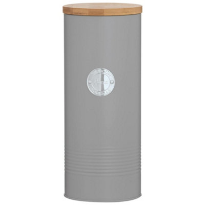 Rayware Typhoon Living Pasta Storage Jar 2.5 Litre With Bamboo LidGrey
